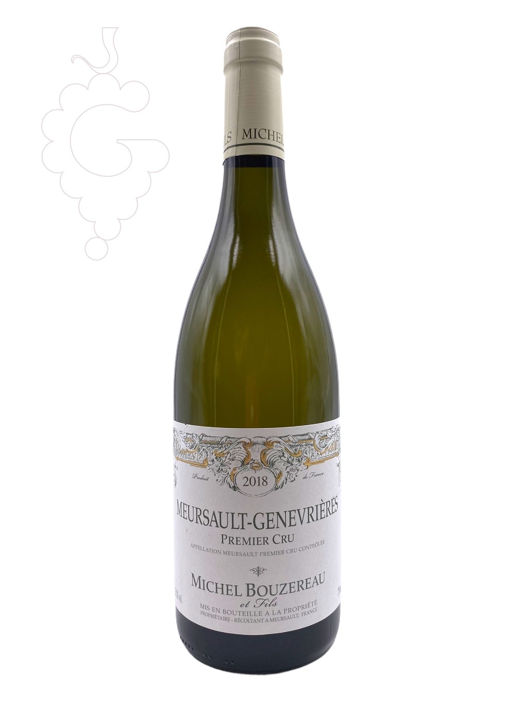 Foto Bouzereau Meursault 1er Cru Les Genevrières vino blanco