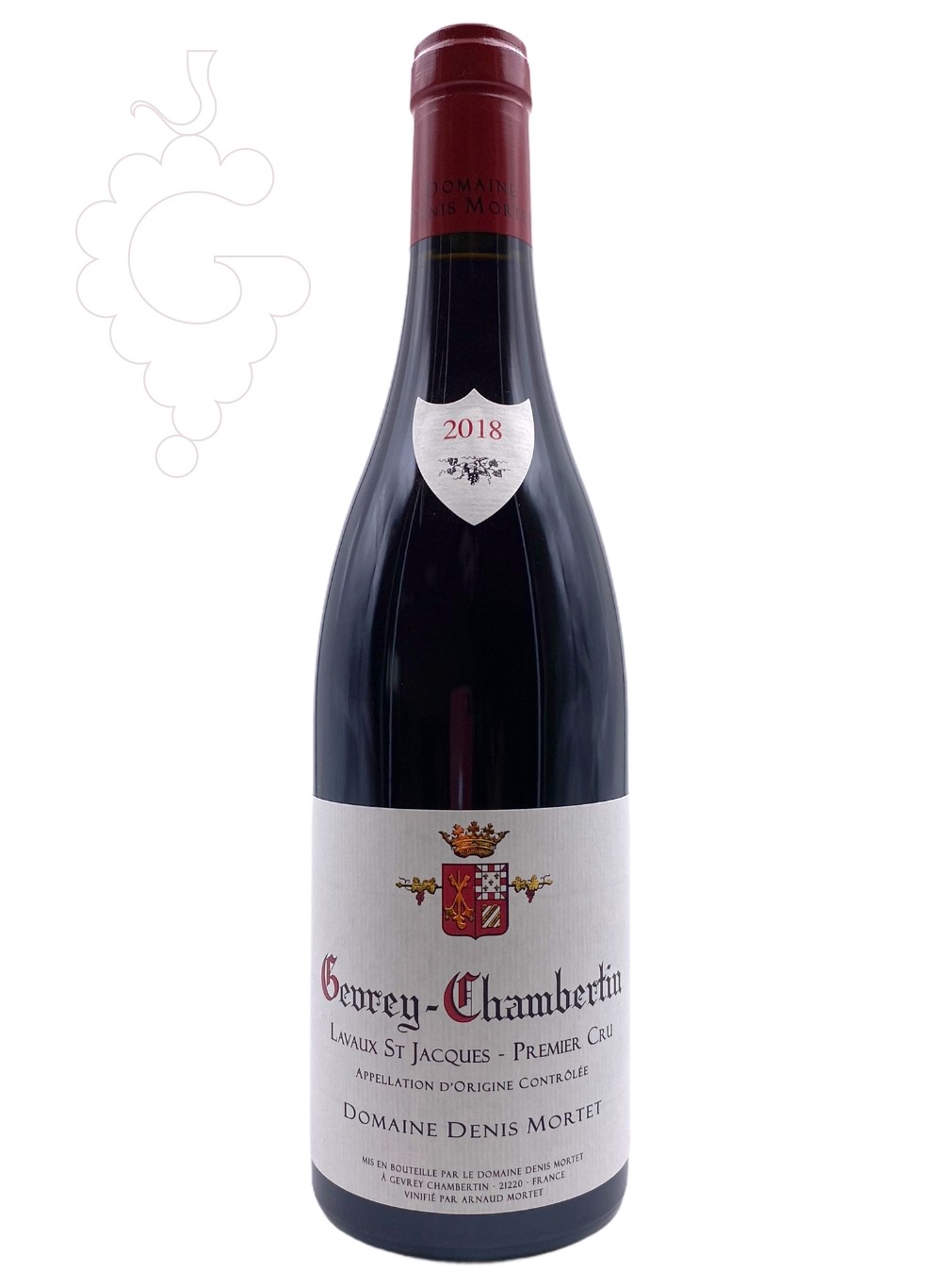 Foto Denis Mortet Gevrey-Chambertin 1er Cru Lavaux Saint-Jacques vino tinto