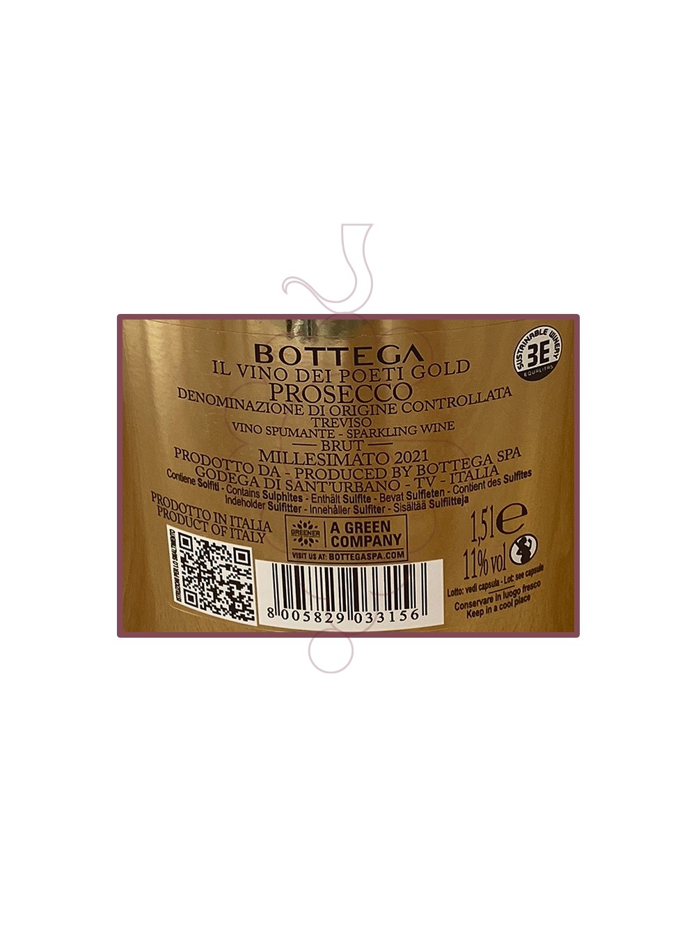 Foto Bottega Gold Prosecco Brut Magnum vino espumoso