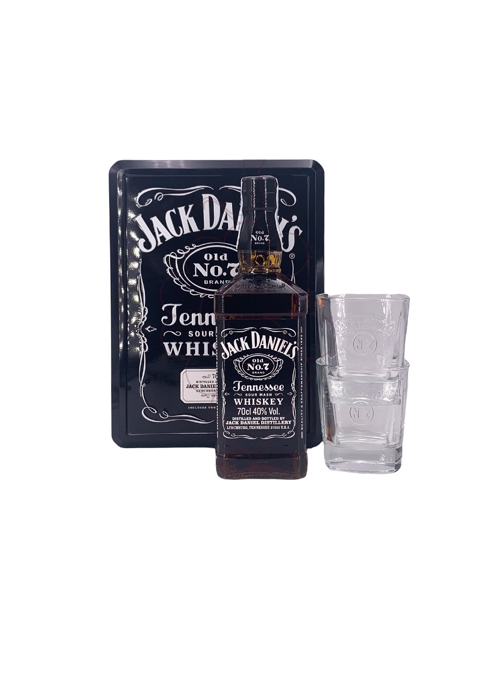 Foto Whisky Jack Daniels Pack Llauna (1 u + 2 vasos)