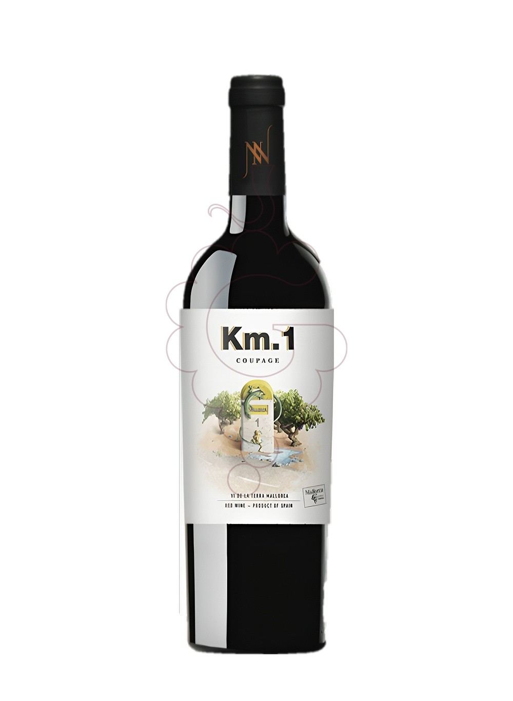 Foto Km.1 negre 2022 75 cl vino tinto