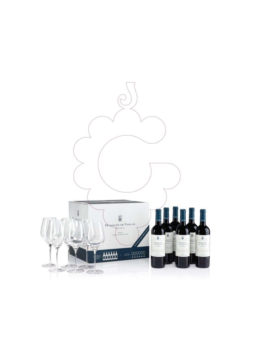 Foto Cajas regalo Marques de Vargas Reserva Pack (6 u + 6 copas)
