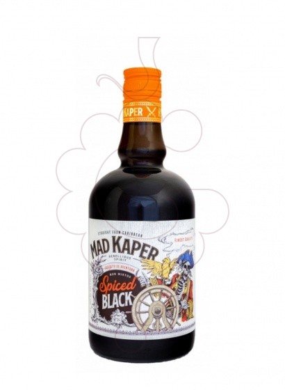Foto Ron Mad kaper spiced black rum 70