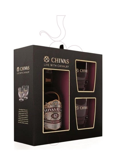 Foto Cajas regalo Chivas 12 Años Pack (1 u + 2 vasos)