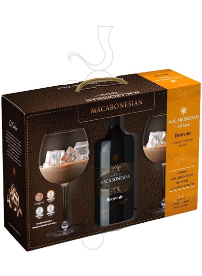 Foto Licor Macaronesian Brownie Pack (1 u + 2 copas)