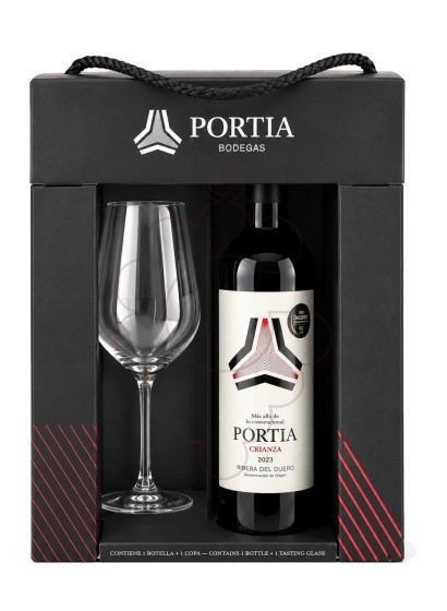 Foto Cajas regalo Portia cr.+ copa 75 cl