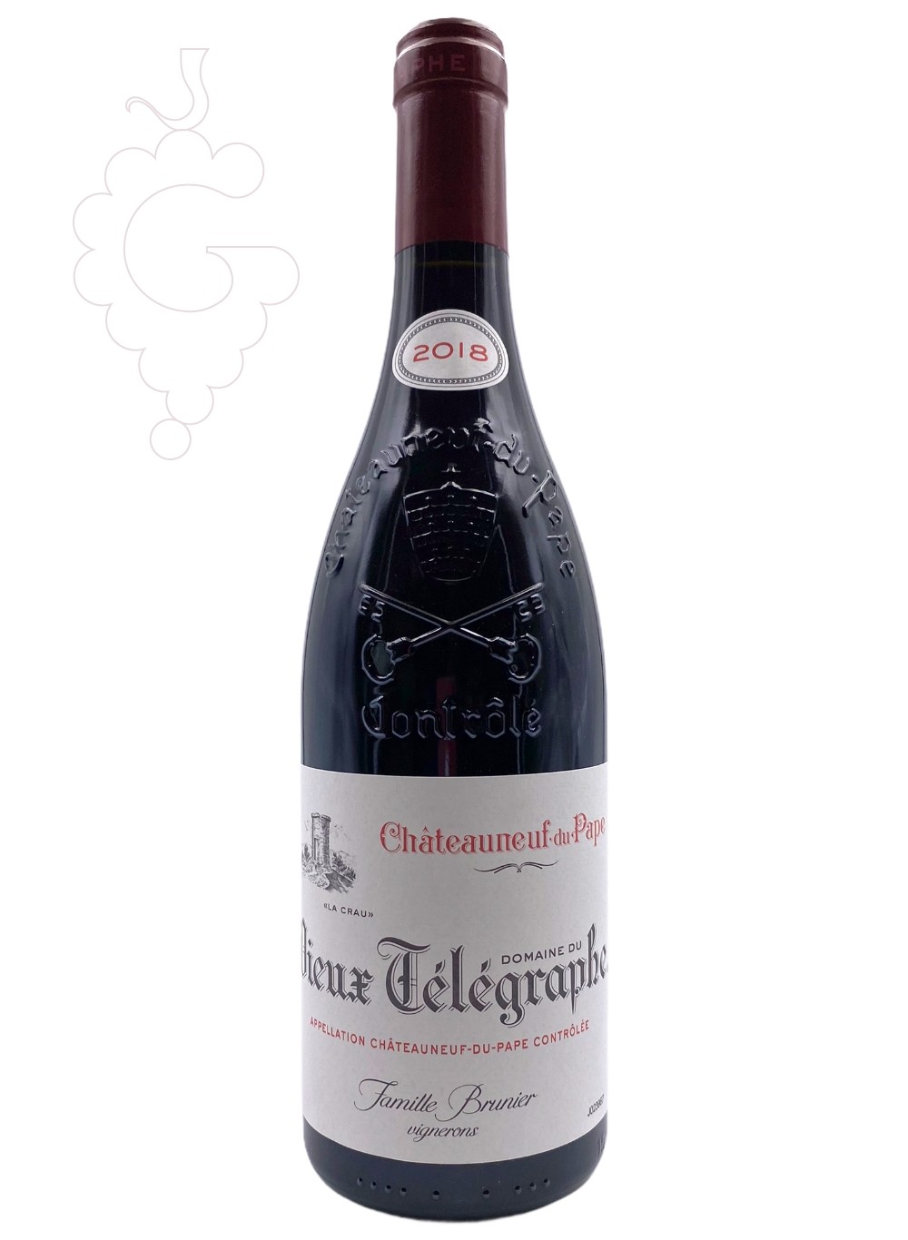 Foto Vieux Télégraphe La Crau Chatenueuf-du-Pape Tinto vino tinto